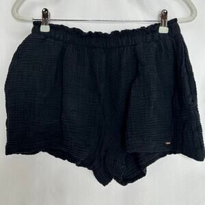Cozy Earth black gauzy cotton shorts size small loungewear comfy relaxed